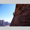 rock climbing in Wadi Rum Jordan