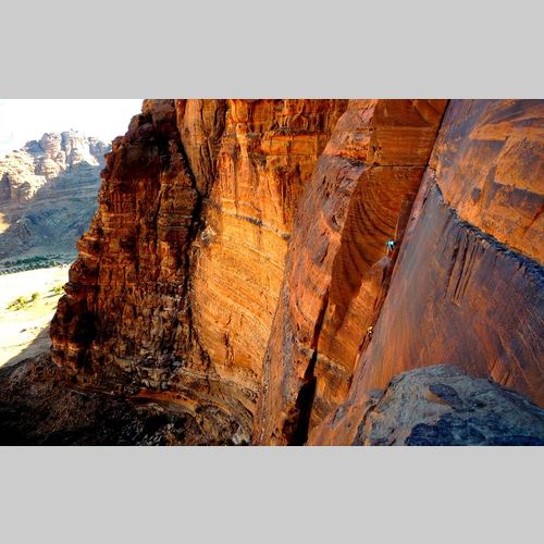 rock climbing in Wadi Rum Jordan