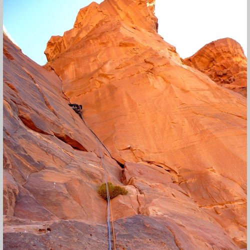 rock climbing in Wadi Rum Jordan